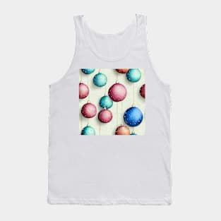 Watercolor xmas globes pattern Tank Top